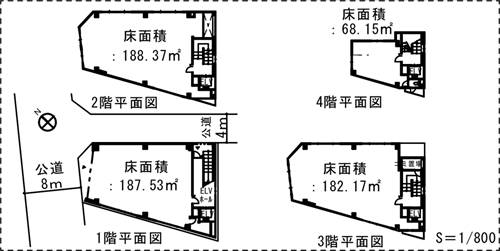 イリュウ巣鴨ビル平面図