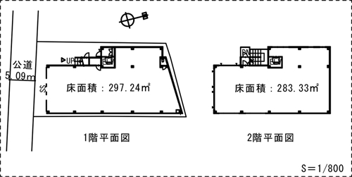 イリュウ雑色ビル平面図